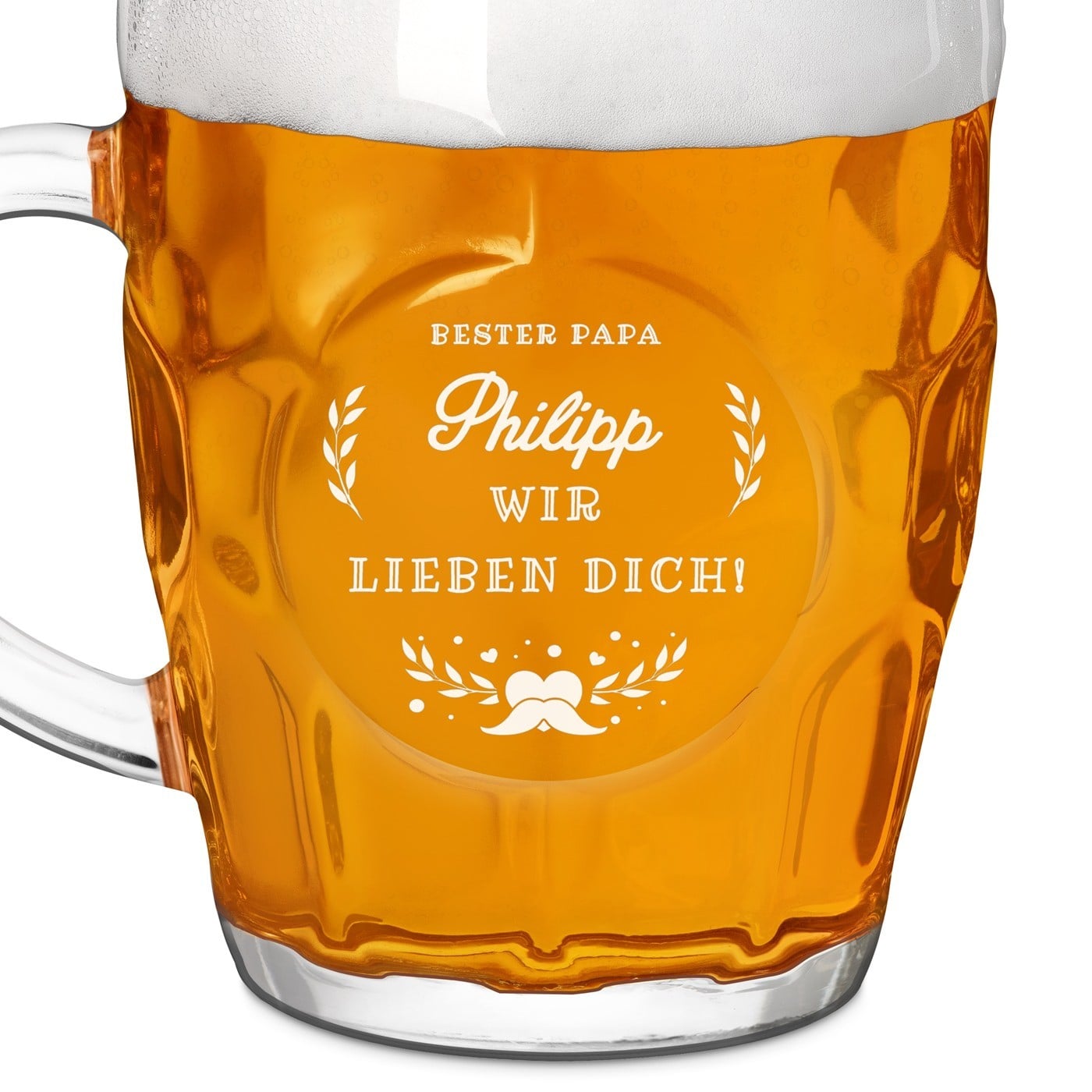 Bierkrug mit Gravur für Ihren besten Papa