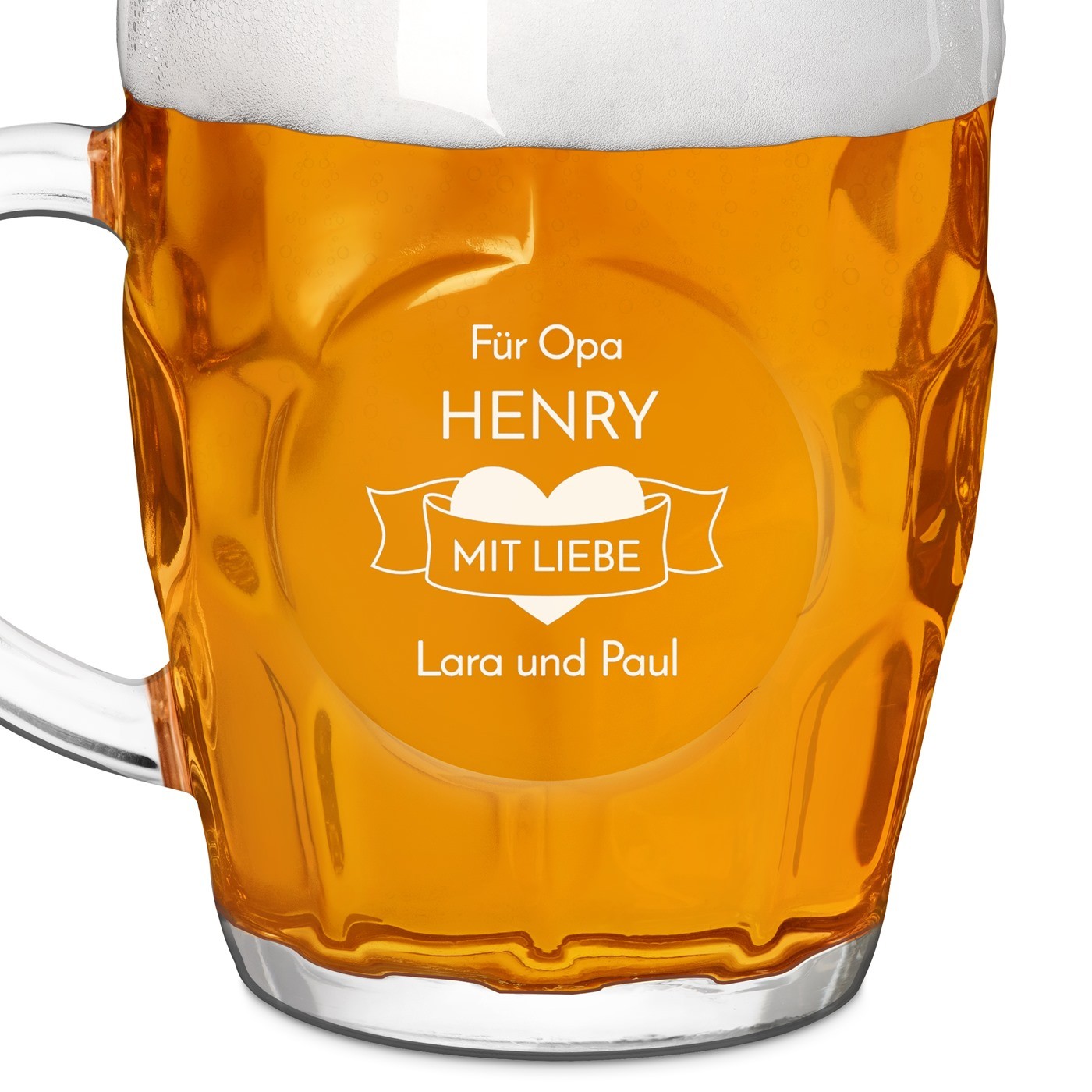 Bierkrug mit Gravur zum Geburtstag Ihres Opas