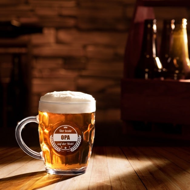 Bierkrug mit Gravur für einen Gentleman