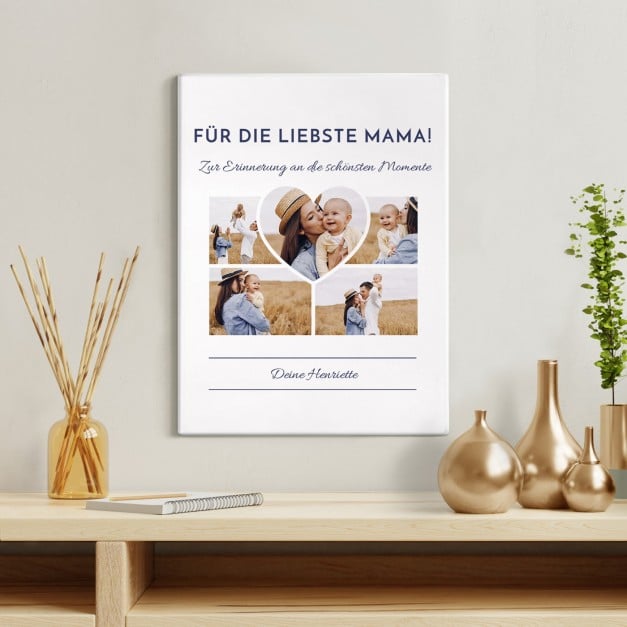 Fotoleinwand mit Aufdruck von eigenen Fotos für Ihre Mutter