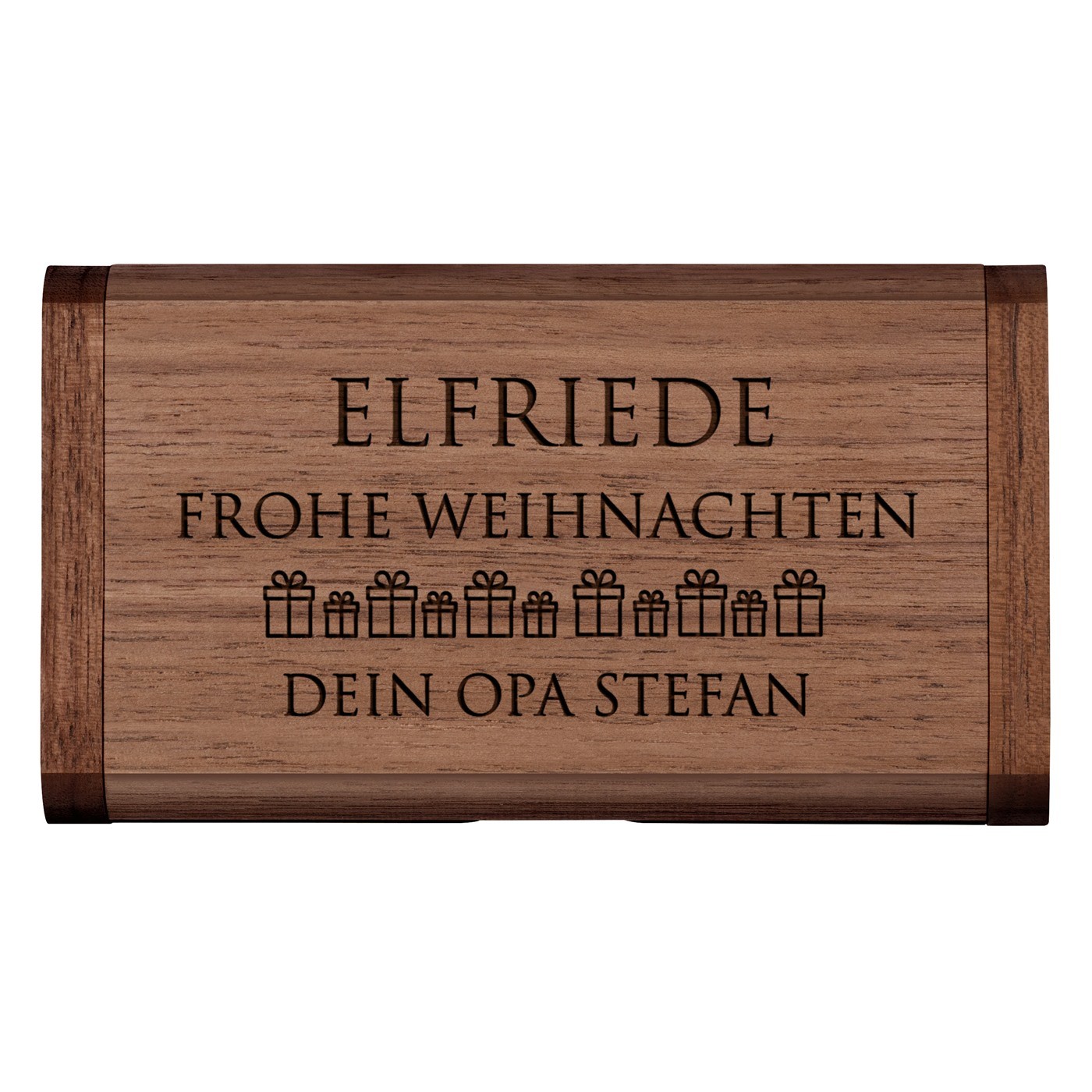 Hölzerner USB-Stick mit Gravur 64 GB für sie zu Weihnachten