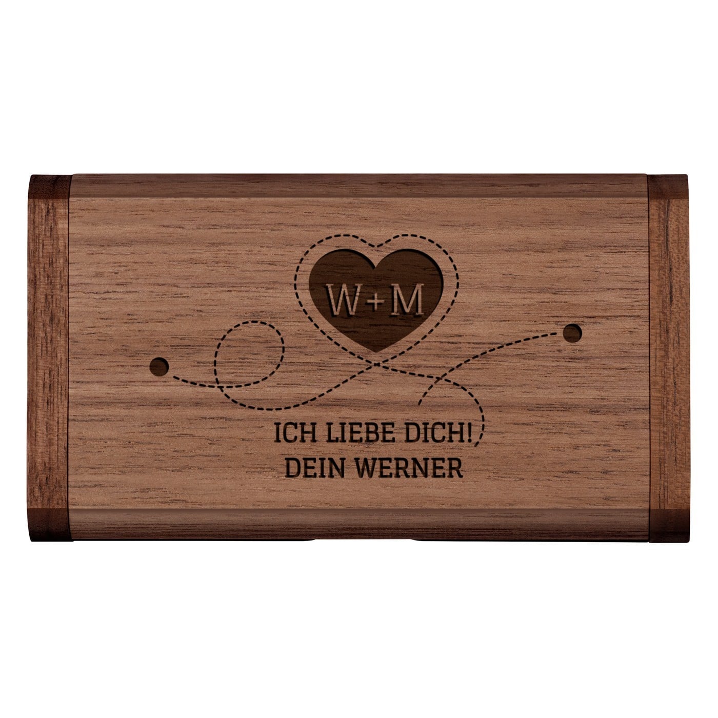 Hölzerner USB-Stick mit Gravur 64 GB für sie zum Valentinstag