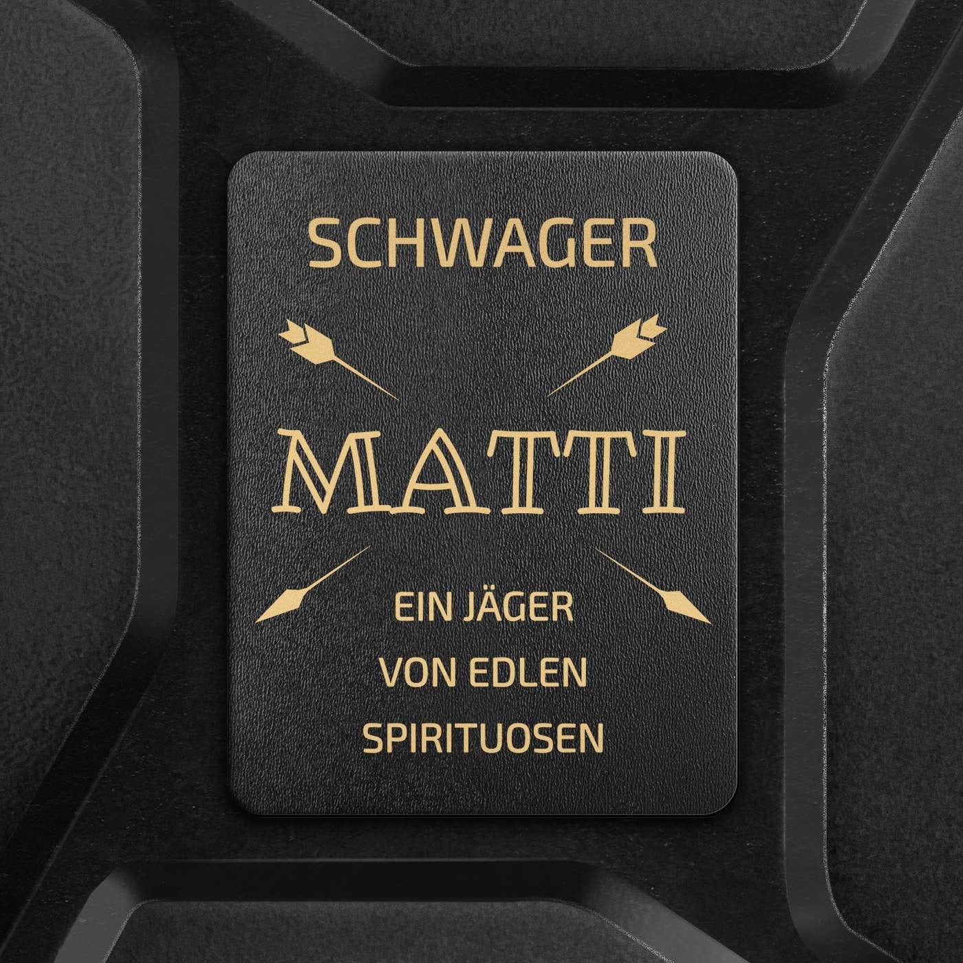 Schwarzer Minibar-Kanister mit Ausrüstung und Gravur für Ihren Schwager zum Geburtstag