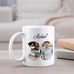 Kaffeebecher mit Aufdruck Weiß/Glänzend für Ihren Ehemann zum 30. Geburtstag