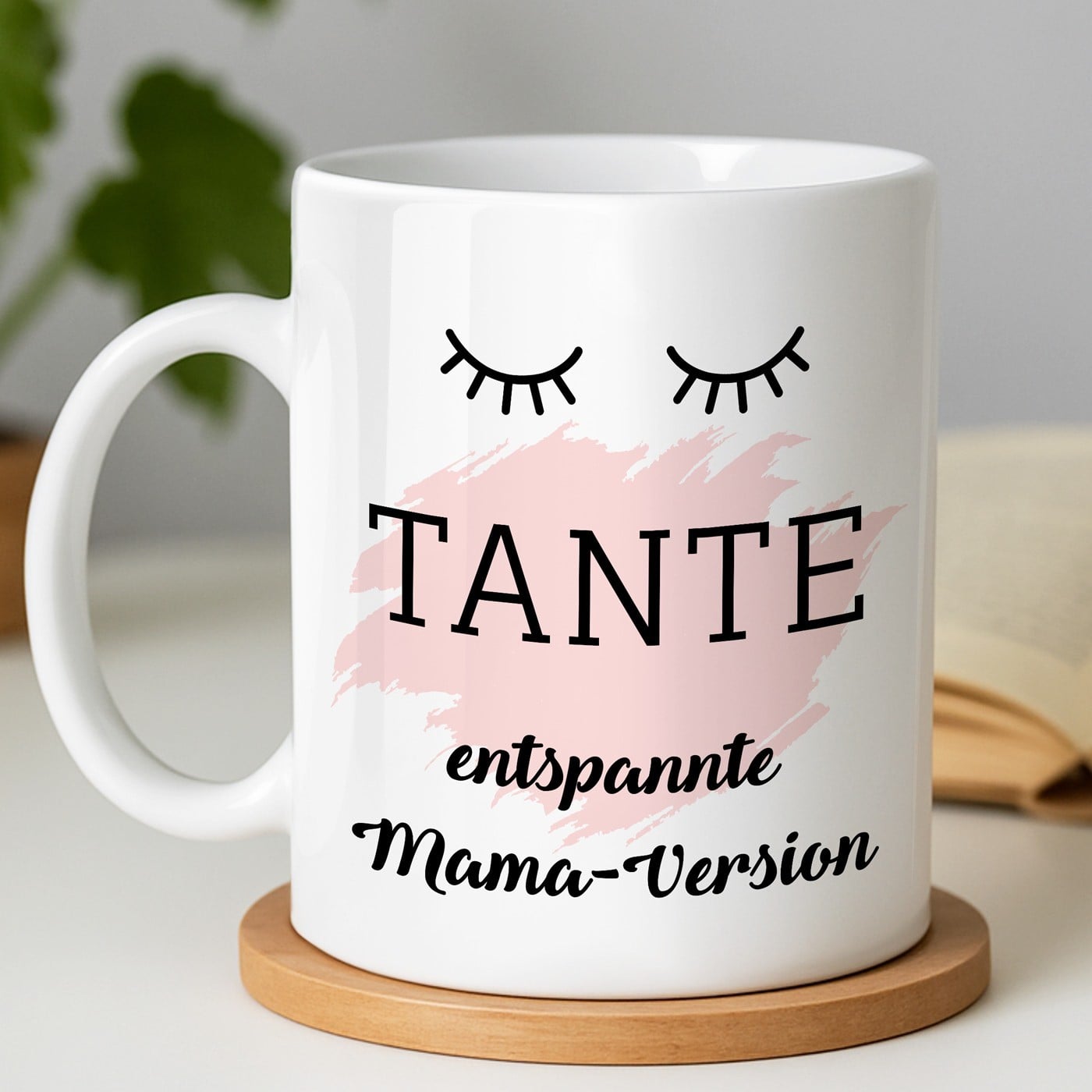Kaffeebecher mit Aufdruck Weiß/Glänzend für Ihre Tante zum Ehrentag