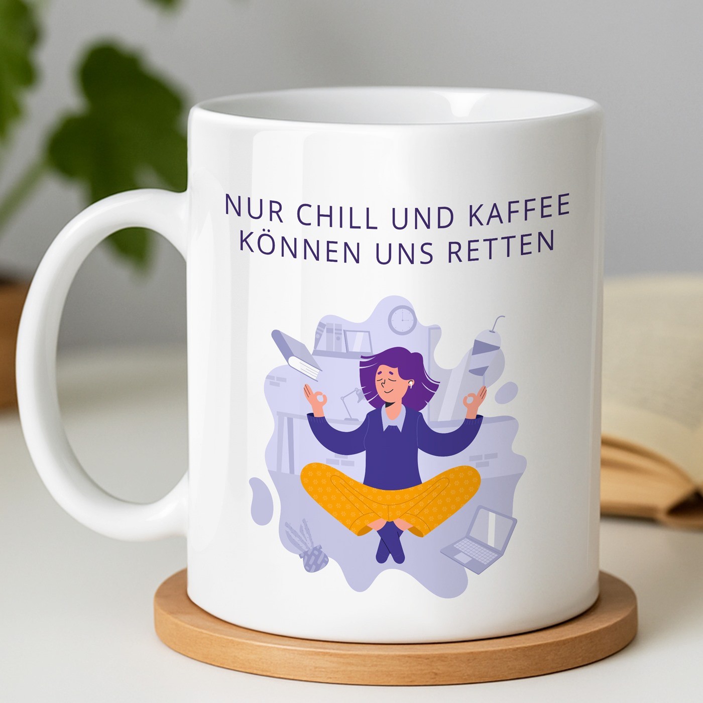 Kaffeebecher mit Aufdruck Weiß/Glänzend für Ihre Lehrerin zum Schuljahresende