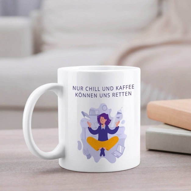 Kaffeebecher mit Aufdruck Weiß/Glänzend für Ihre Lehrerin zum Schuljahresende