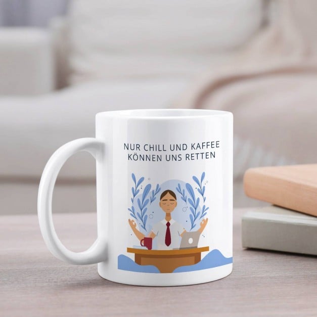 Kaffeebecher mit Aufdruck Weiß/Glänzend für Ihren Lehrer zum Schuljahresende