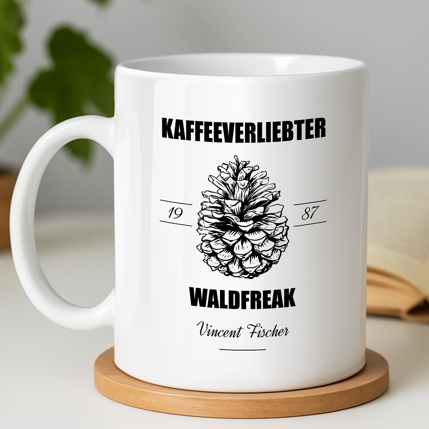 Kaffeebecher mit Aufdruck Weiß/Glänzend für Ihren Mann zum Geburtstag