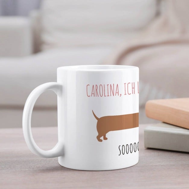 Kaffeebecher mit Aufdruck Weiß/Glänzend für eine Frau zum Geburtstag
