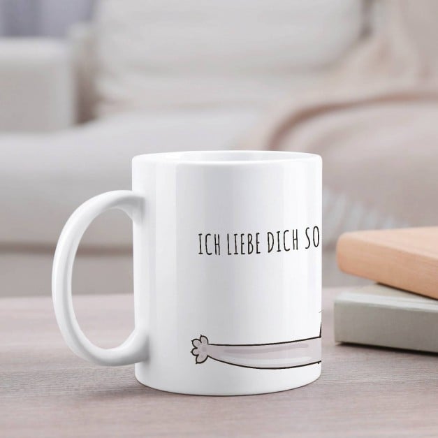 Kaffeebecher mit Aufdruck Weiß/Glänzend für eine Katzenliebhaberin