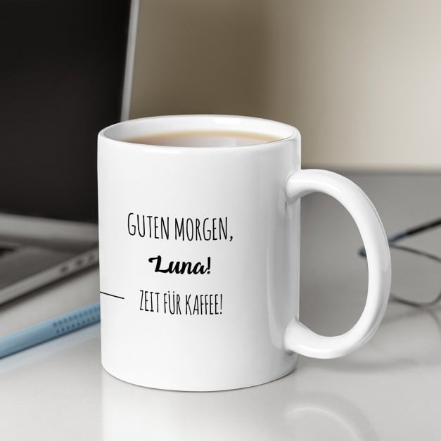 Kaffeebecher mit Aufdruck Weiß/Glänzend für eine Katzenmutti