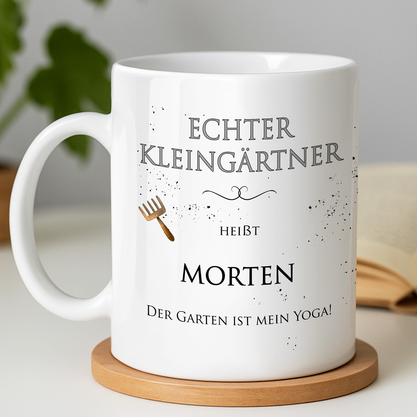 Kaffeebecher mit Aufdruck Weiß/Glänzend für Ihren Großvater Gärtner