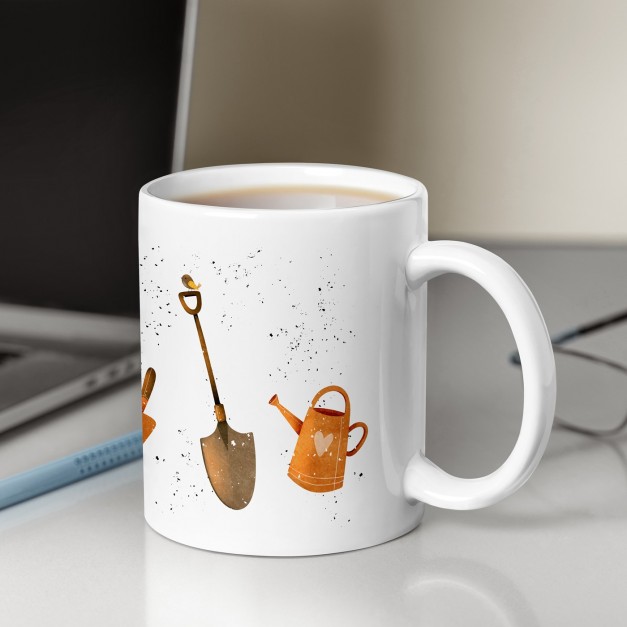 Kaffeebecher mit Aufdruck Weiß/Glänzend für Ihren Großvater Gärtner