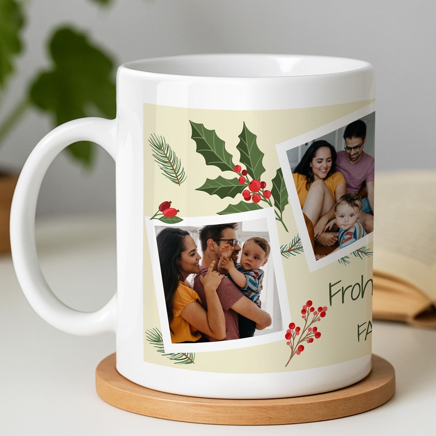 Kaffeebecher mit Foto Weiß/Glänzend für ein Paar, Ihre Eltern