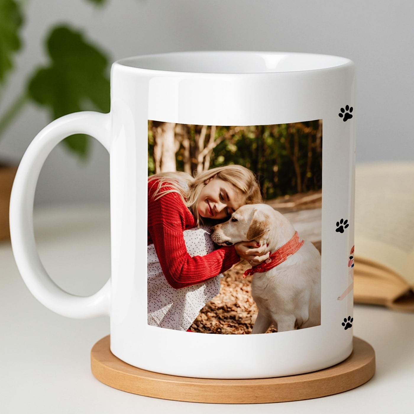 Kaffeebecher mit Foto Weiß/Glänzend für die Hundeliebhaberin
