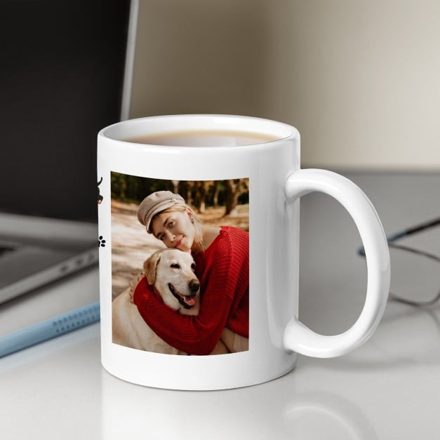 Kaffeebecher mit Foto Weiß/Glänzend für die Hundeliebhaberin