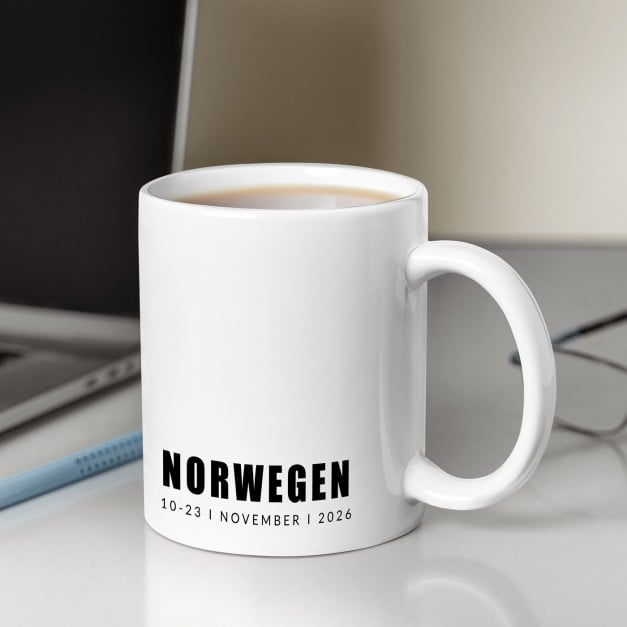 Kaffeebecher mit Foto Weiß/Glänzend für einen Reiseliebhaber