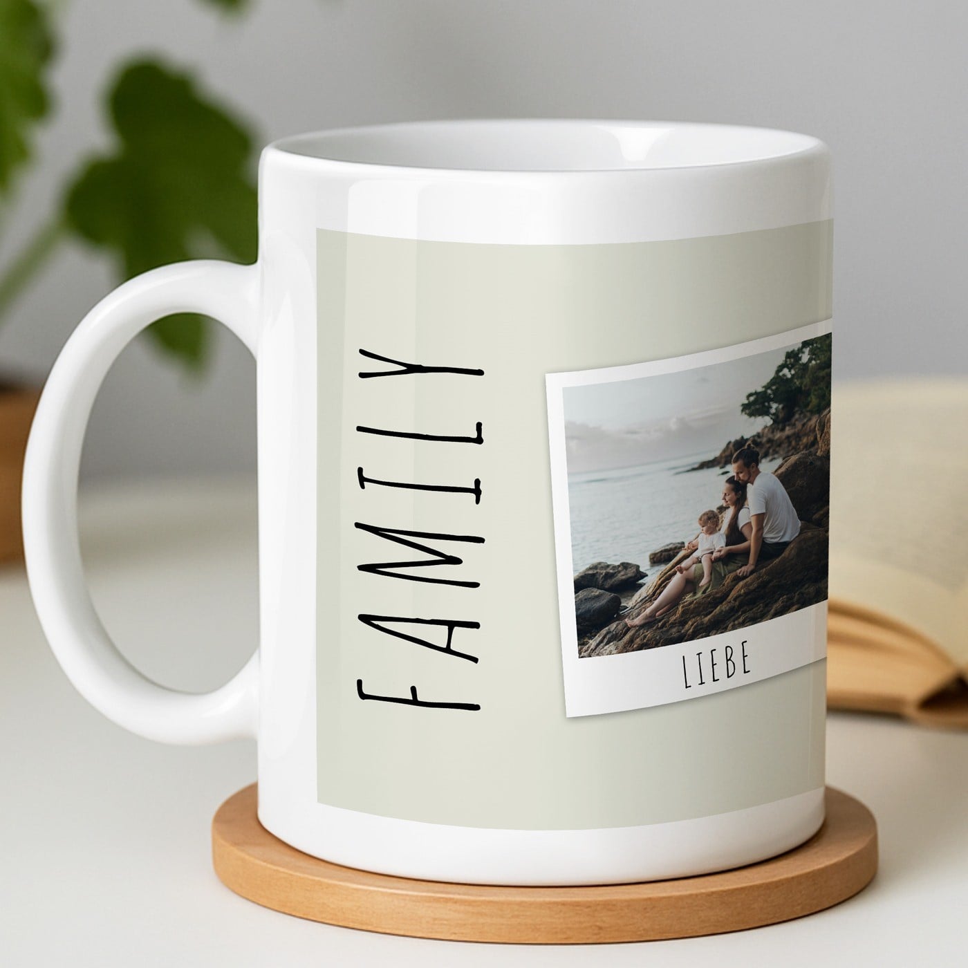 Kaffeebecher mit Foto Weiß/Glänzend für eine Familie