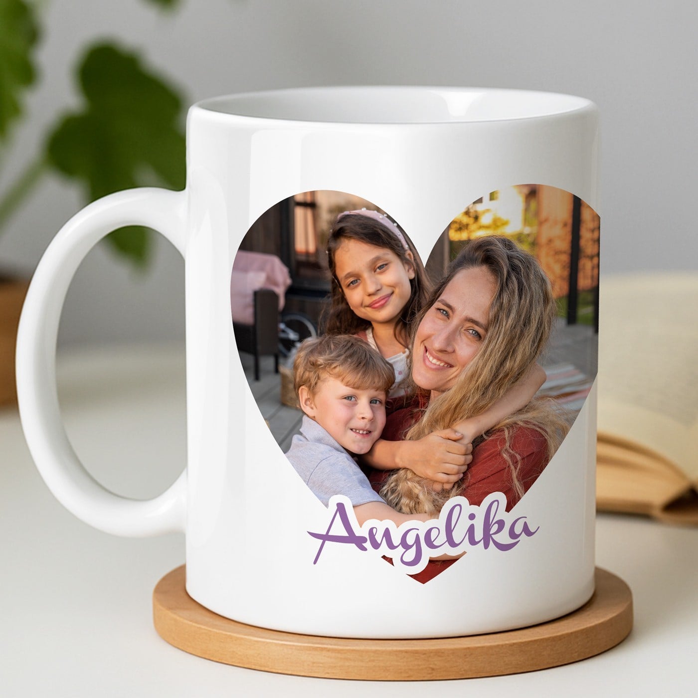 Kaffeebecher mit Foto Weiß/Glänzend für Ihre Mutti zum Geburtstag