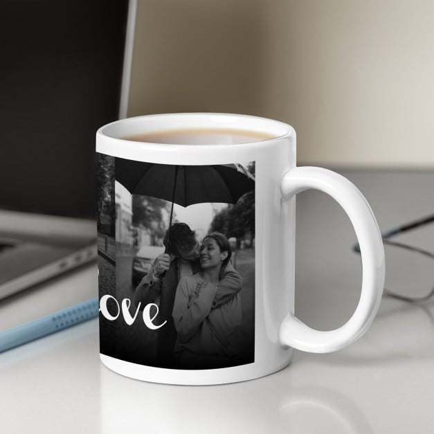 Kaffeebecher mit Foto Weiß/Glänzend für Ihre Ehefrau Ihren Ehemann