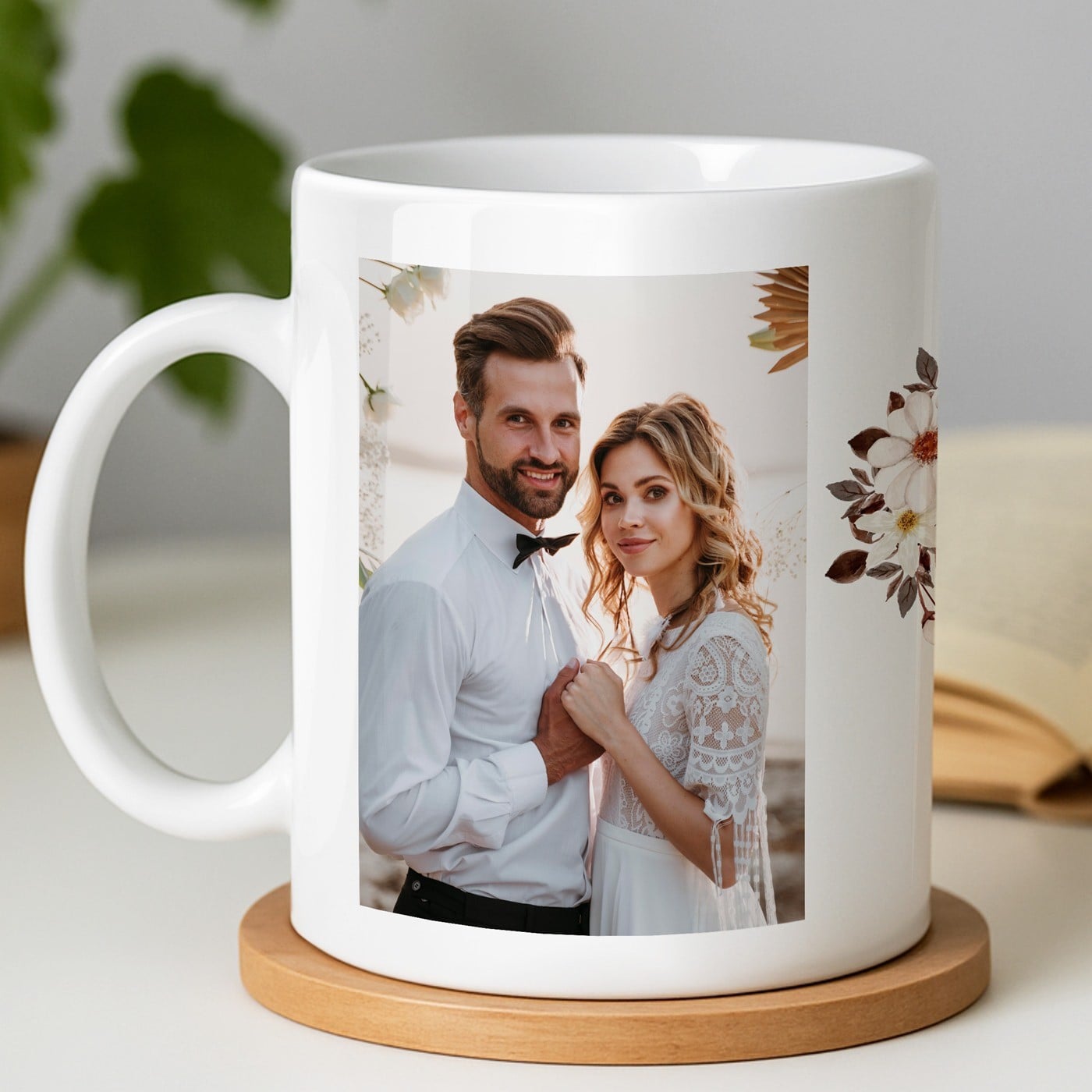 Kaffeebecher mit Foto Weiß/Glänzend für ein Ehepaar
