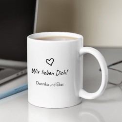 Kaffeebecher mit Foto Weiß/Glänzend für Ihre Mutti zum Geburtstag
