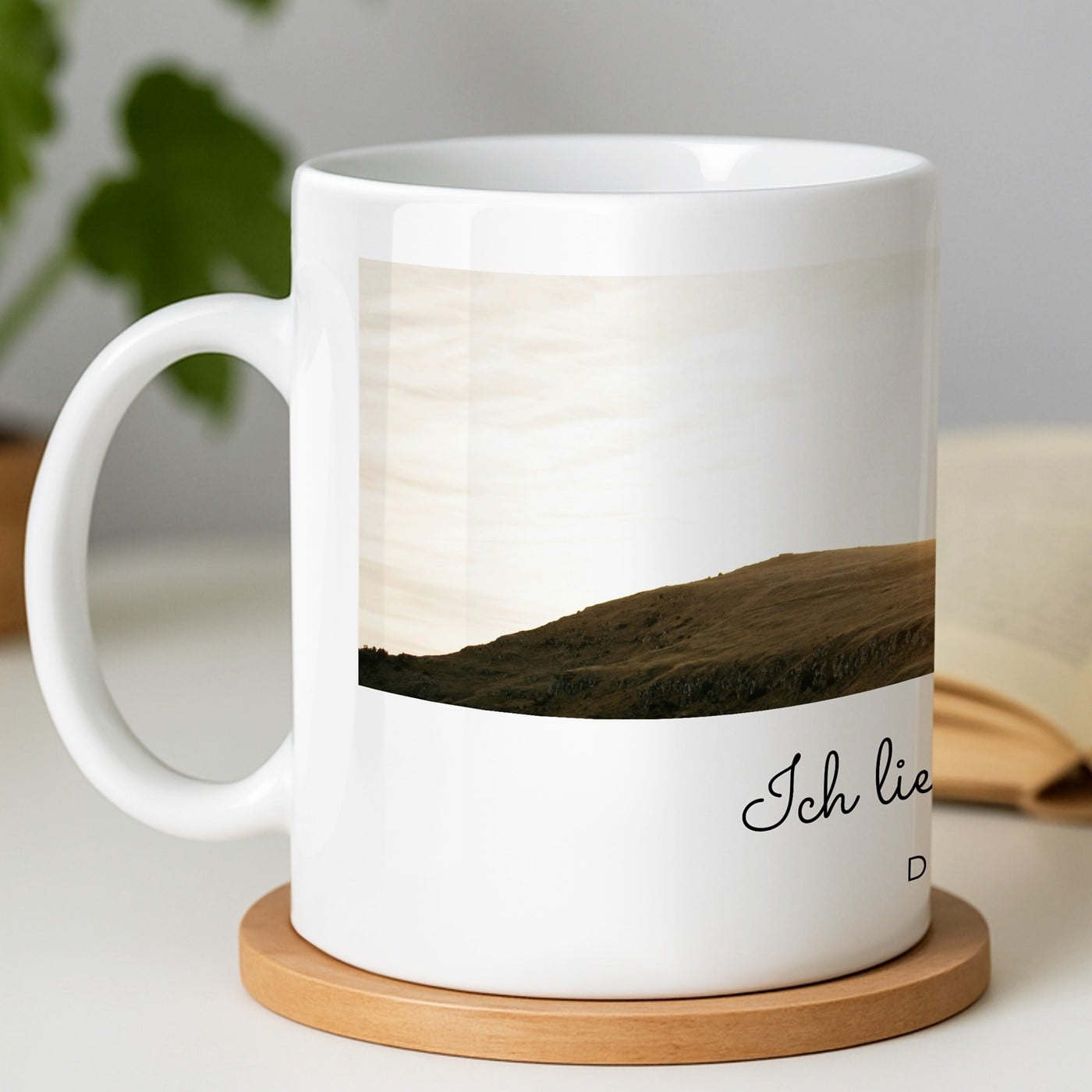 Kaffeebecher mit Aufdruck Weiß/Glänzend für sie zum Valentinstag