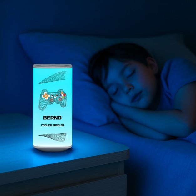 LED-Nachtlampe mit Aufdruck für einen Gamer zum Geburtstag