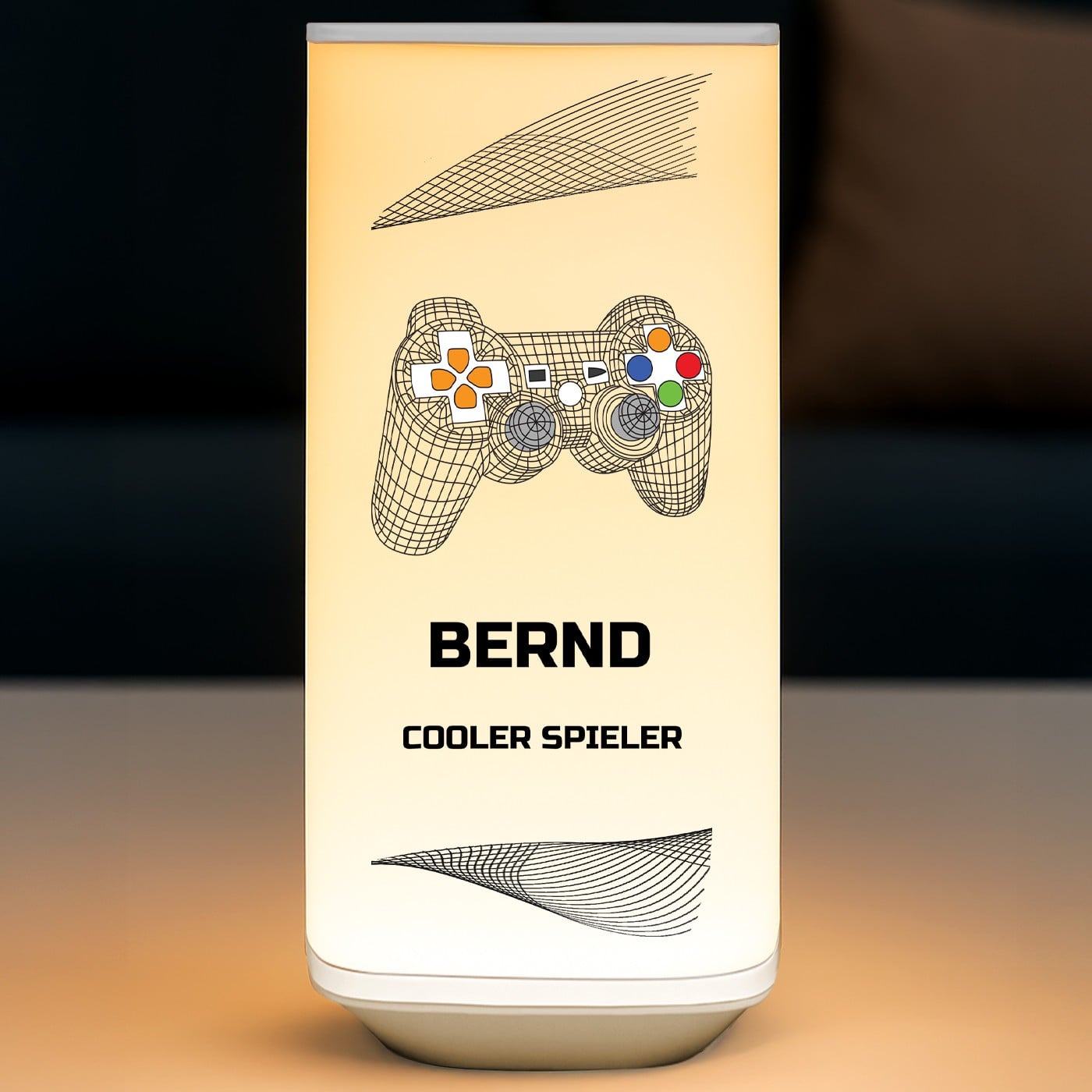 LED-Nachtlampe mit Aufdruck für einen Gamer zum Geburtstag