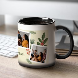 Zauberbecher mit magischem Aufdruck Schwarz-Weiß/Matt für ein Paar zu Weihnachten