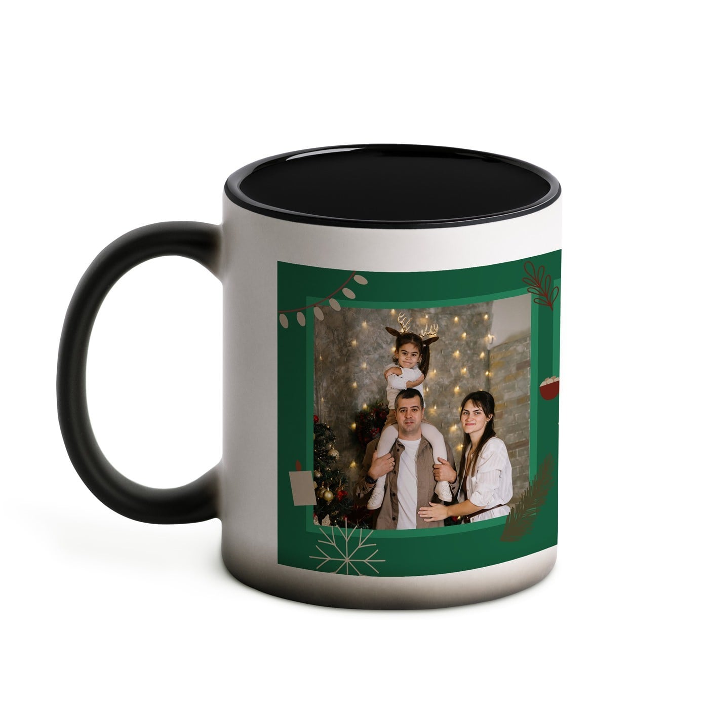Zauberbecher mit magischem Aufdruck Schwarz-Weiß/Matt für ein Paar Ihre Großeltern Eltern zu Weihnachten