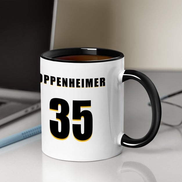 Kaffeebecher mit Aufdruck Weiß/Glänzend Innen Schwarz für einen Basketballfan