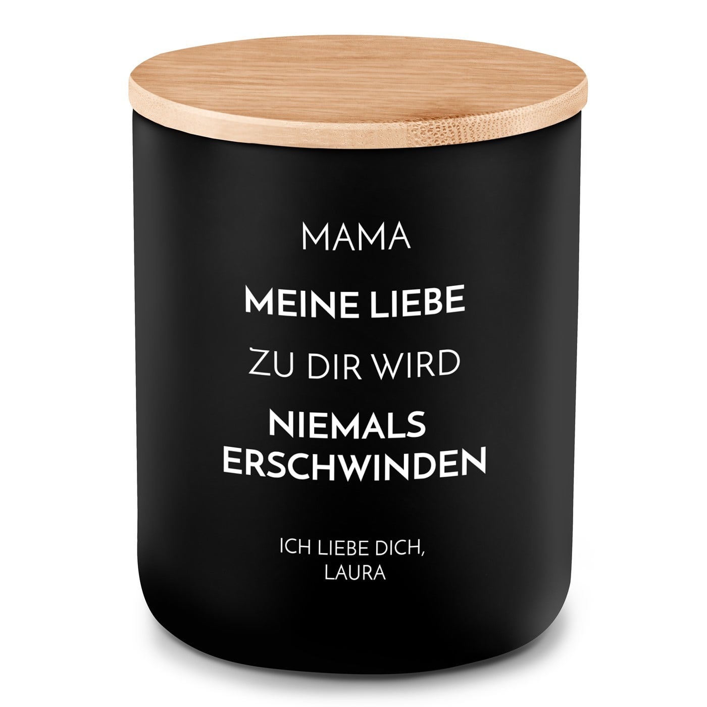 Die Soja-Duftkerze mit Gravur für Ihre Mutter zum Geburtstag