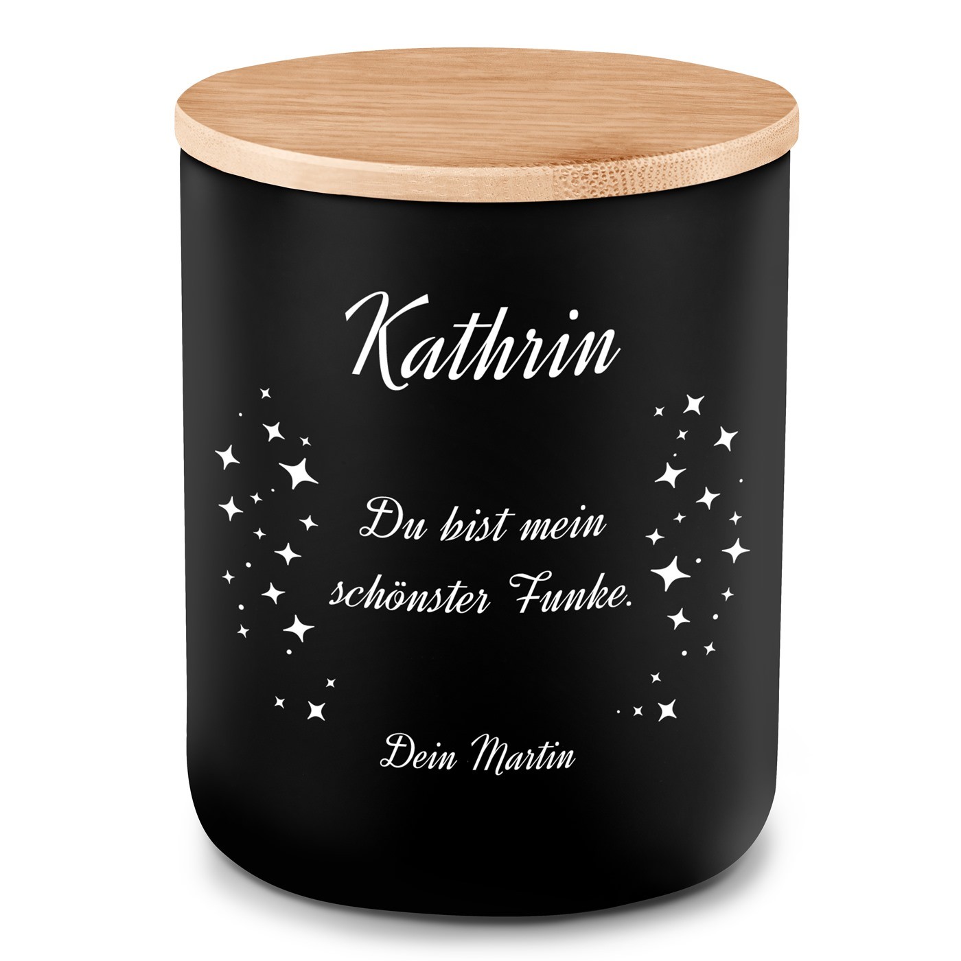 Die Soja-Duftkerze mit Gravur für Ihre weltbeste Ehefrau zum Hochzeitstag