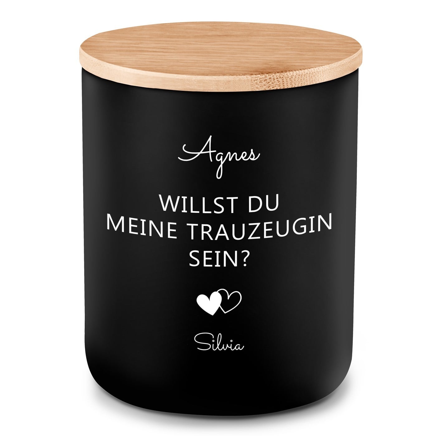 Die Soja-Duftkerze mit Gravur für sie Freundin Schwester Trauzeugin