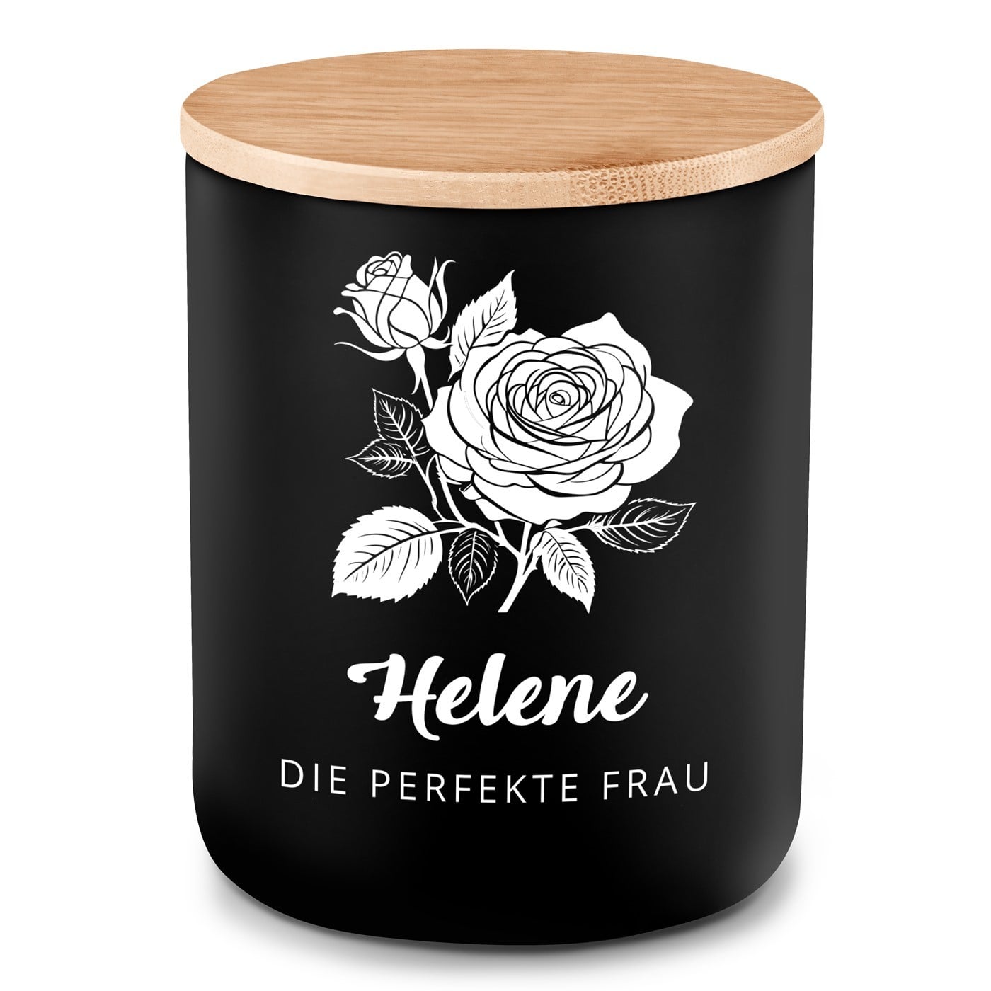 Die Soja-Duftkerze mit Gravur für eine Frau