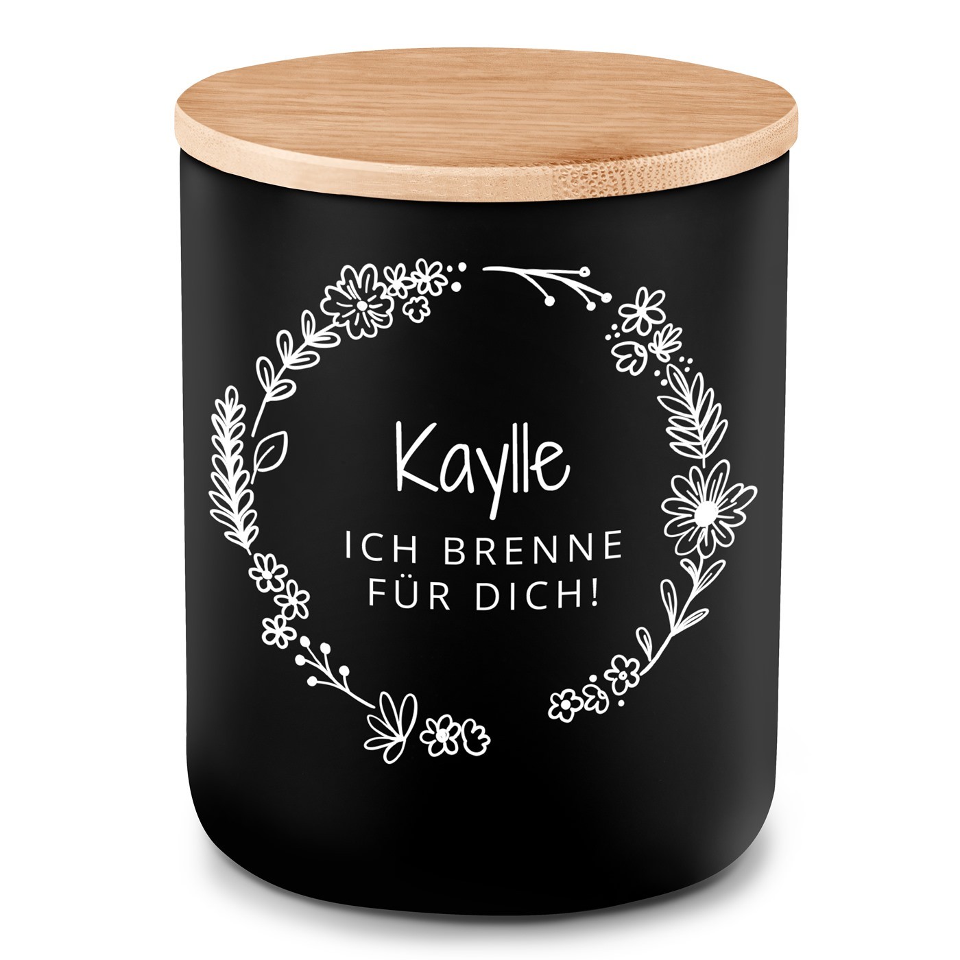 Die Soja-Duftkerze mit Gravur für sie zum Ehrentag