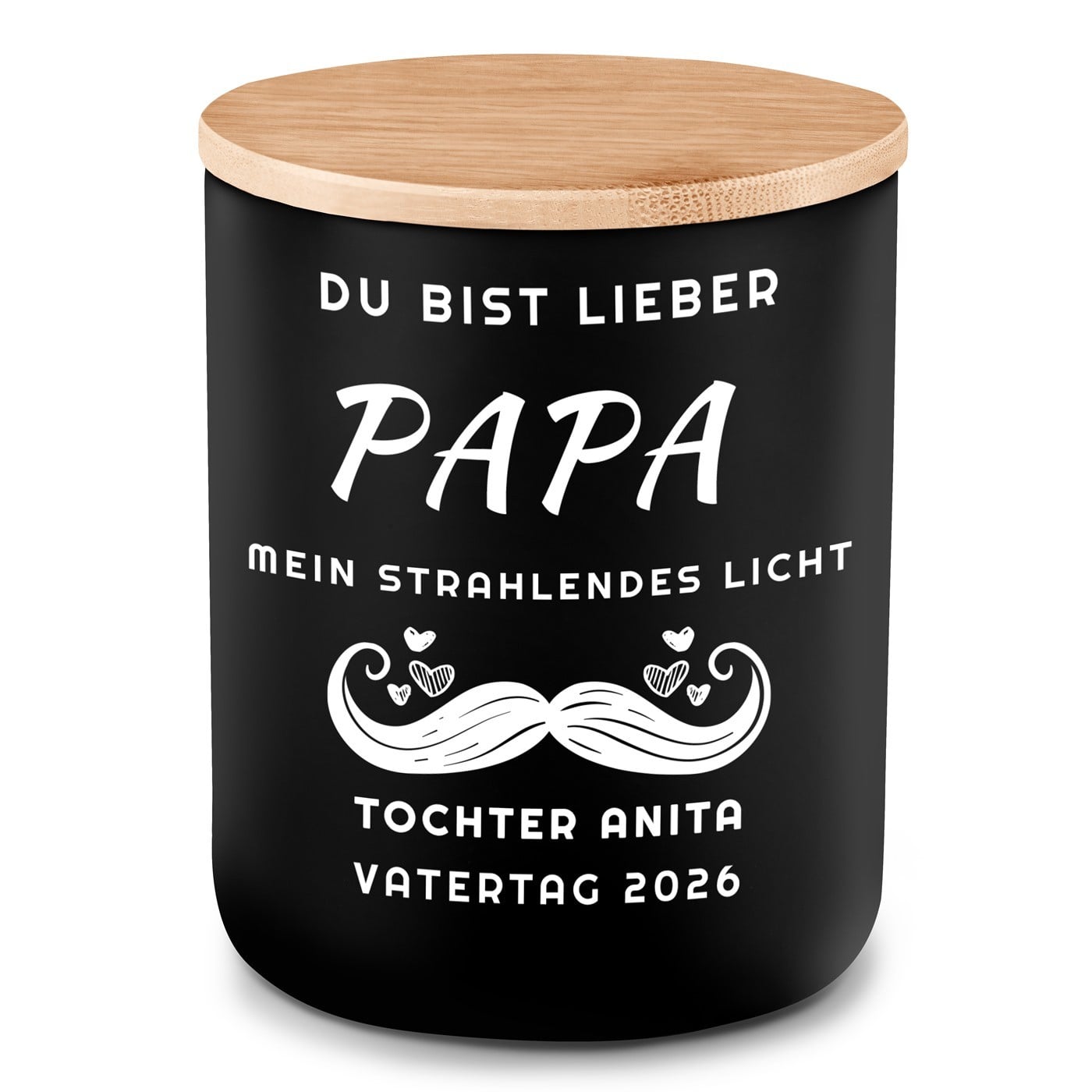 Die Soja-Duftkerze mit Gravur für Ihren Papa zum Vatertag