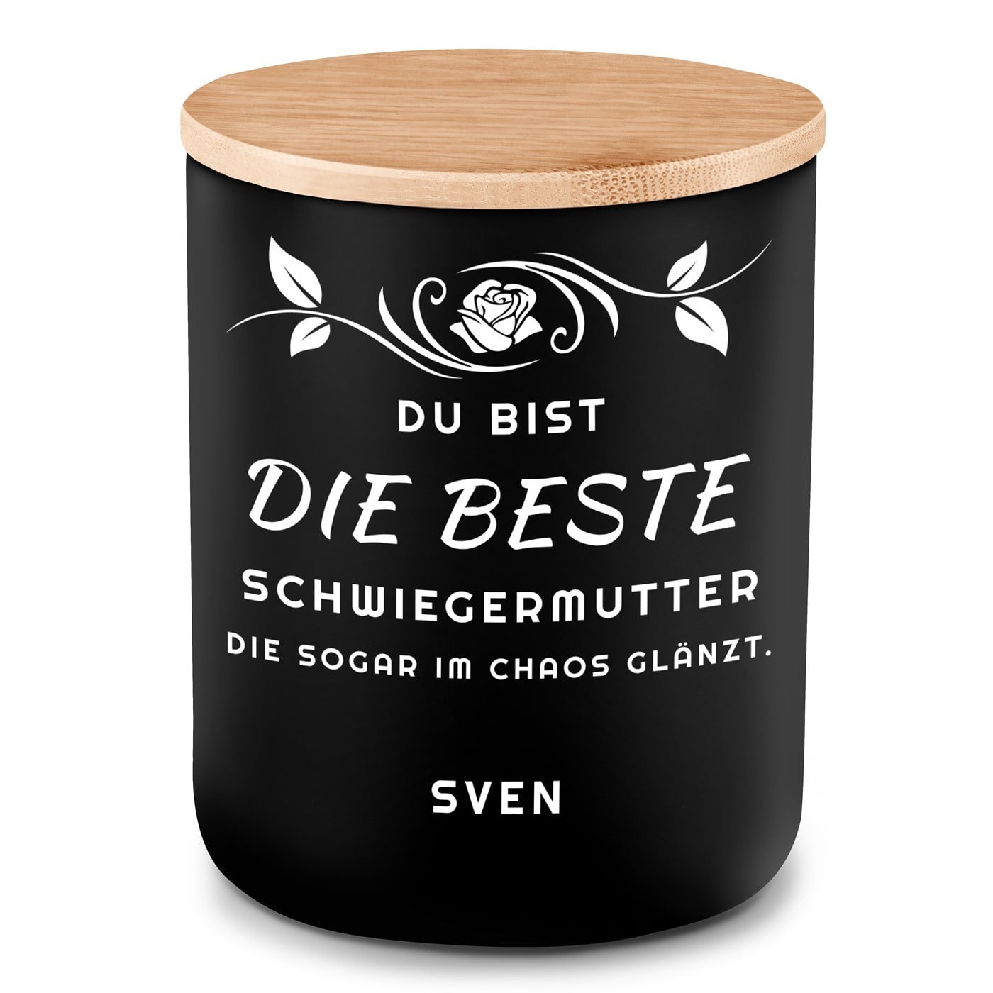 Die Soja-Duftkerze mit Gravur für Ihre Schwiegermutter