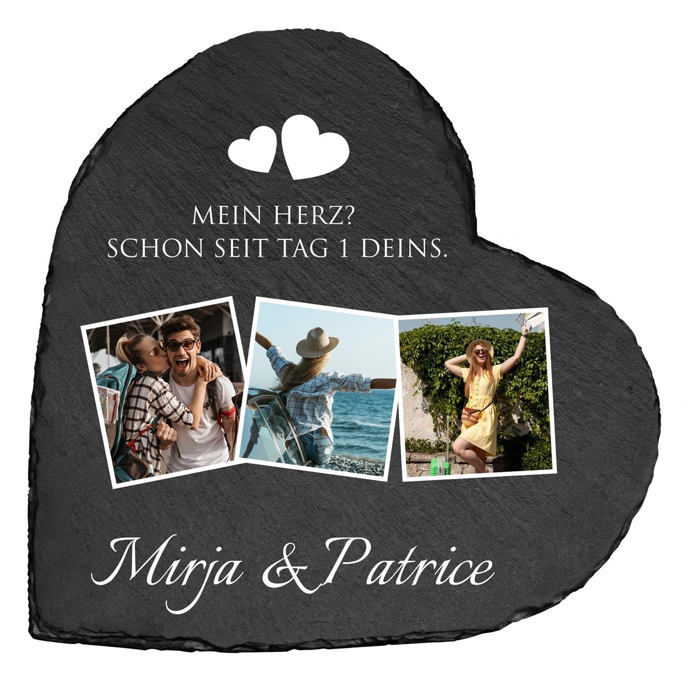 Herzförmige Schieferplatte mit Aufdruck für Ihre Freundin, Ehefrau, Verlobte zum Valentinstag, Hochzeitstag