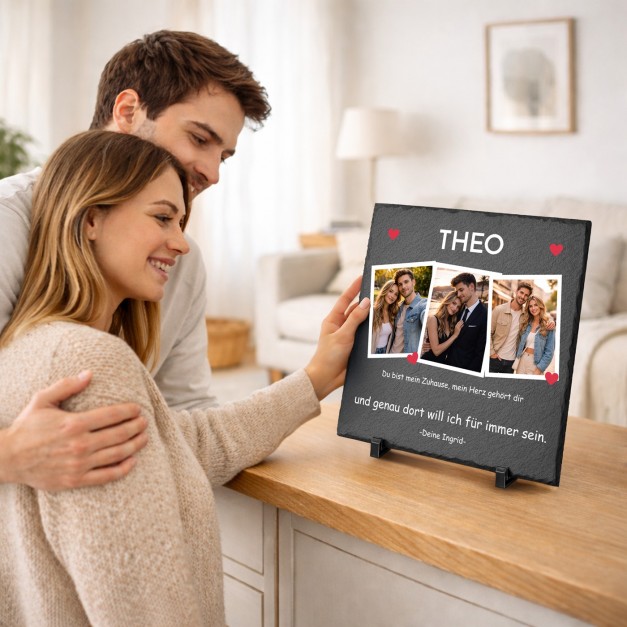 Schieferplatte mit Aufdruck für Ihren Freund Ehemann zum Valentinstag