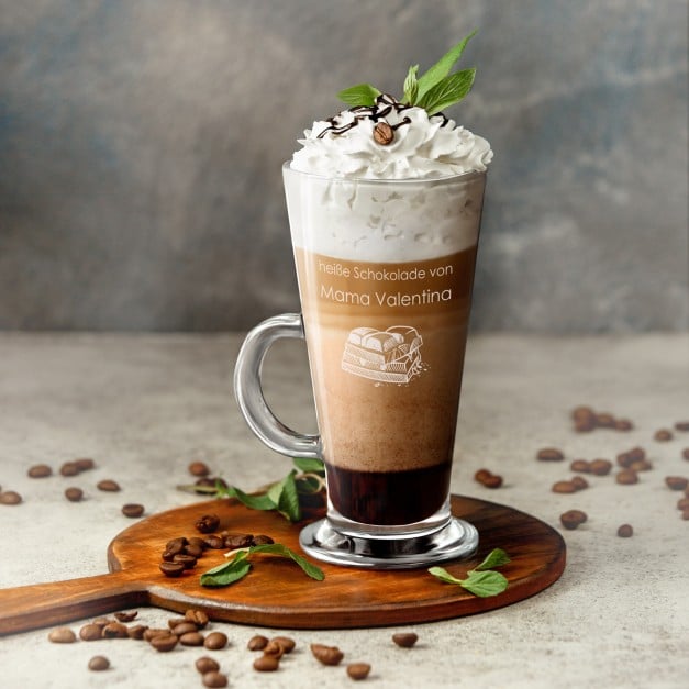 Kaffee Glas mit Gravur für Ihre liebste Mama