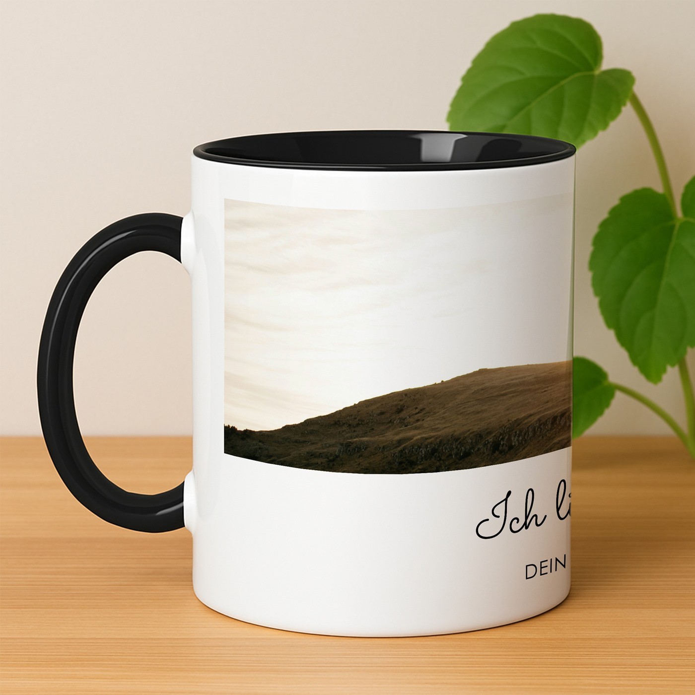 Kaffeebecher mit Foto Weiß/Glänzend Innen Schwarz für Ihre Ehefrau Freundin zum Jahrestag Geburtstag