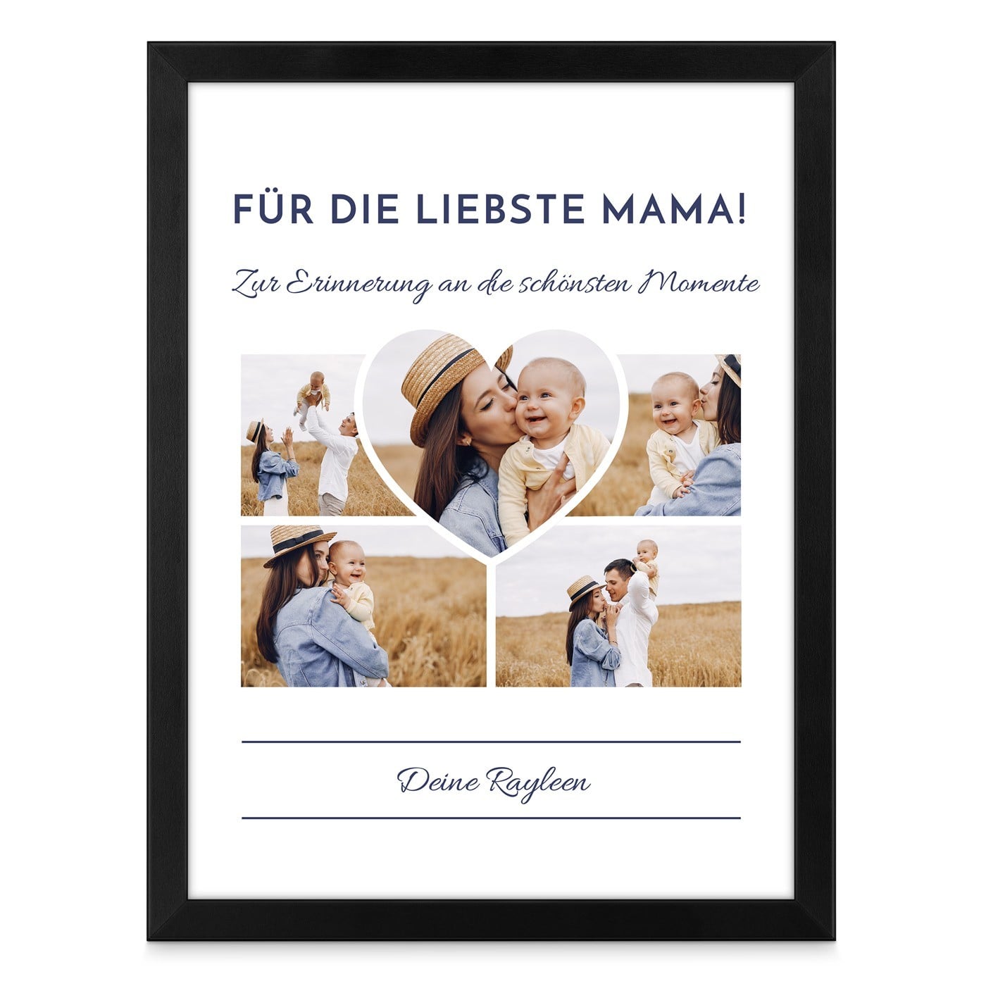 Personalisiertes Wandbildposter mit eigenem Foto für Ihre Mama