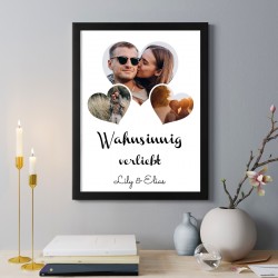 Personalisiertes Wandbildposter mit eigenem Foto für ein Paar zur Hochzeit Einweihungsparty