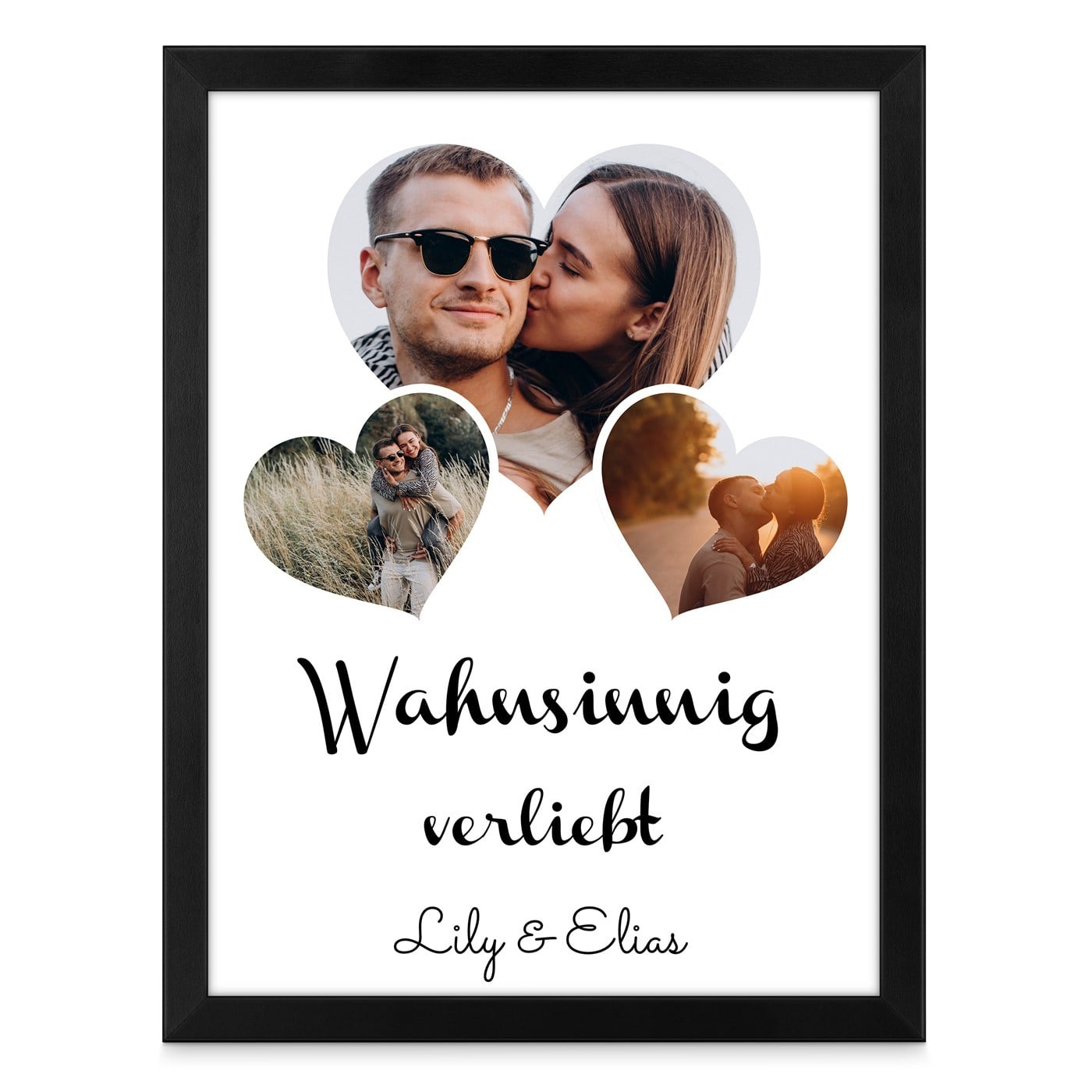Personalisiertes Wandbildposter mit eigenem Foto für ein Paar zur Hochzeit Einweihungsparty