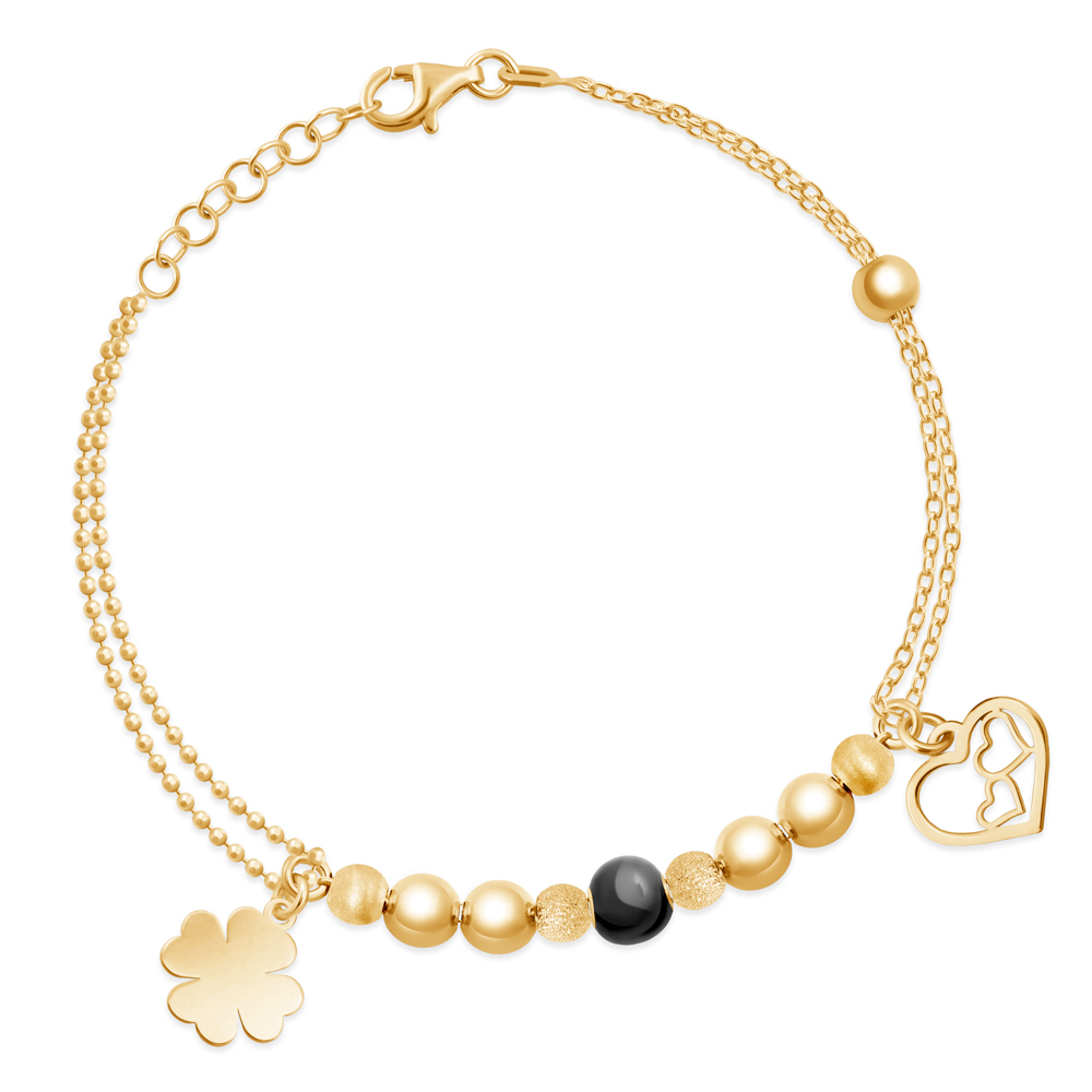 Damen Armband aus vergoldetem 925er Sterlingsilber in exklusiver Geschenkbox mit Gravur
