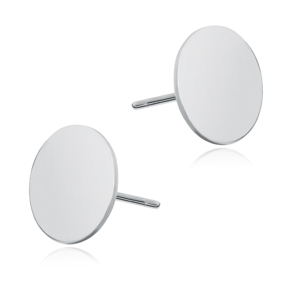 Damen Kreis Ohrstecker aus 925er Silber in exklusiver Geschenkbox mit Gravur