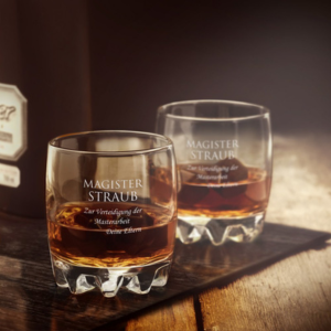 Sylvana 6er Whisky Gläser Set mit Gravur für einen Magister